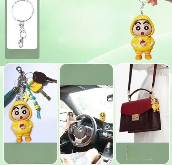 Shinchan Face-Changing Keychain 😂 – 3 Funny Expressions in One!