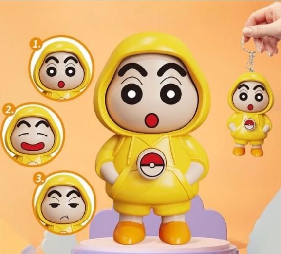 Shinchan Face-Changing Keychain 😂 – 3 Funny Expressions in One!